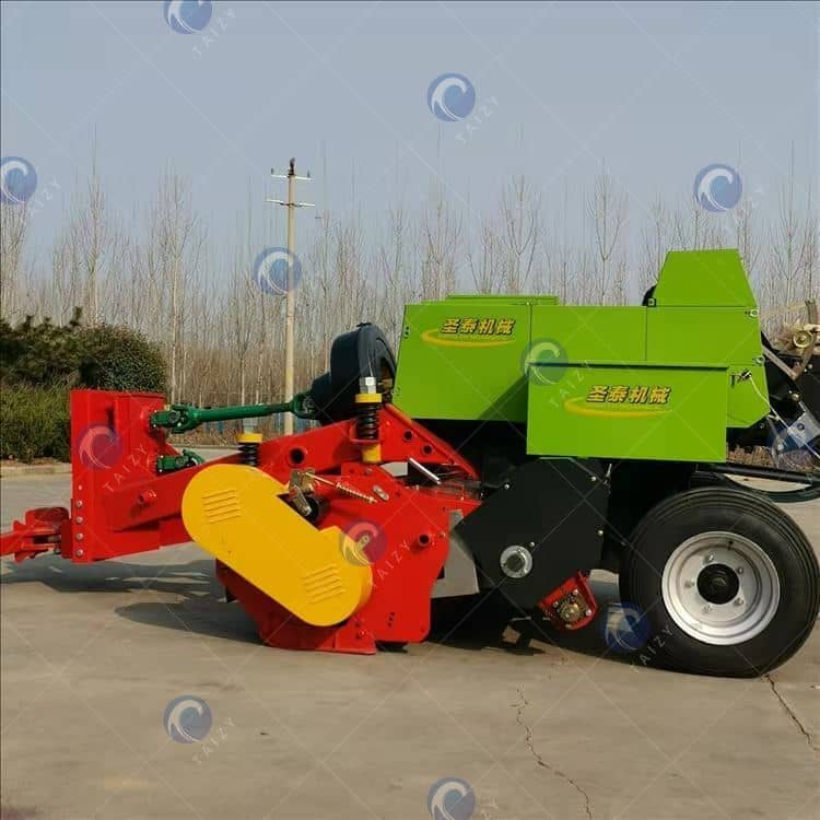 Tractor towing square straw strapping baler machine丨round pickup baler