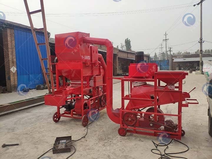 combined peanut sheller and cleaner
